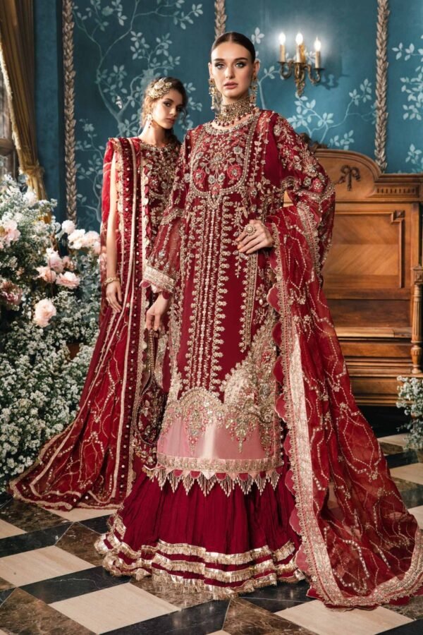 3 PIECE UNSTITCHED EMBROIDERED SUIT | BD-2807 - Image 3