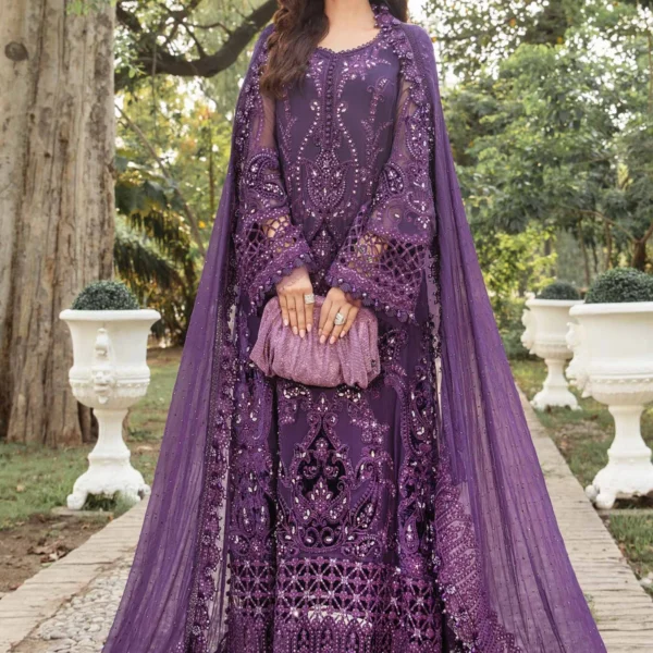 Unstitched Embroidered Chiffon Suit Maria B | MPC-24-102