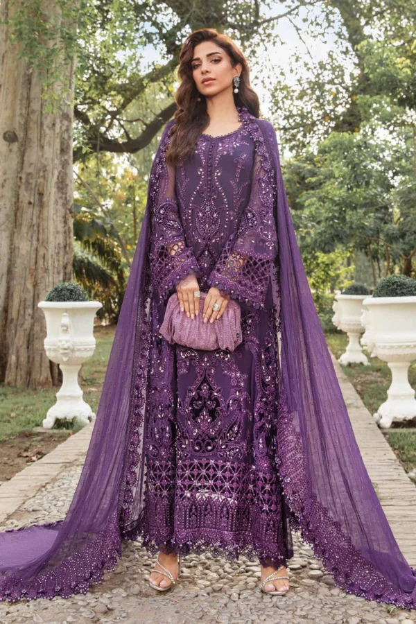 Unstitched Embroidered Chiffon Suit Maria B | MPC-24-102