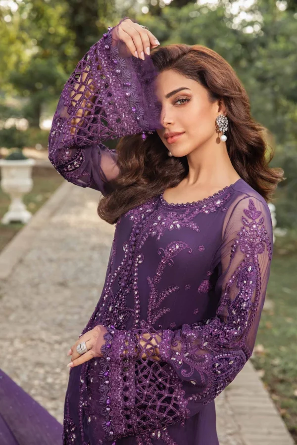 Unstitched Embroidered Chiffon Suit Maria B | MPC-24-102 - Image 2