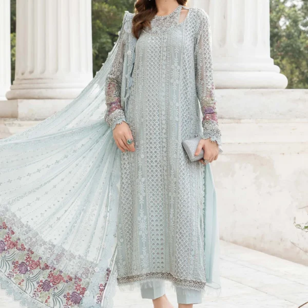 Unstitched Embroidered Chiffon Suit Maria B | MPC-24-103