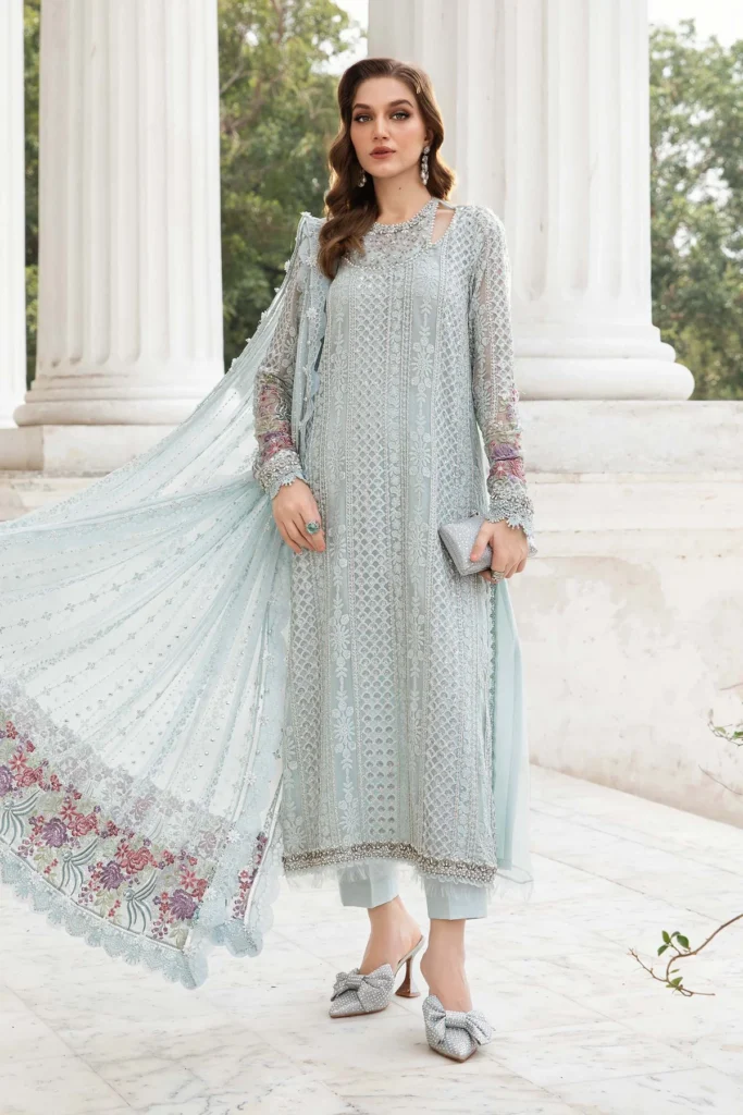 Unstitched Embroidered Chiffon Suit Maria B | MPC-24-103