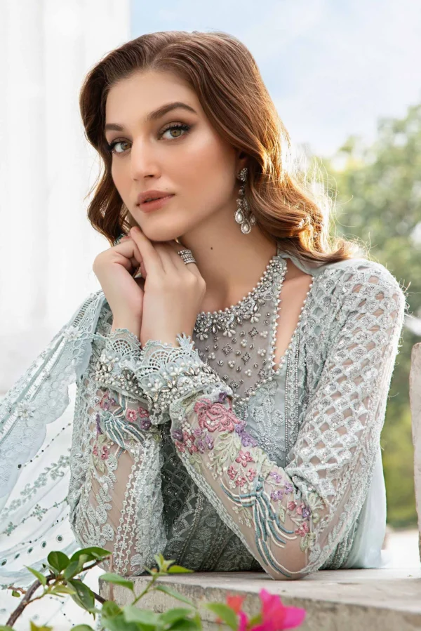 Unstitched Embroidered Chiffon Suit Maria B | MPC-24-103 - Image 2