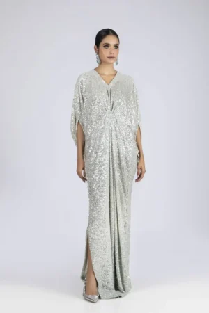 KF-15401-SEAMINT Kaftans By Ayesha Somaya