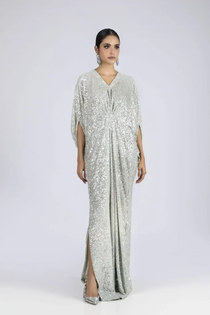 KF-15401-SEAMINT Kaftans By Ayesha Somaya