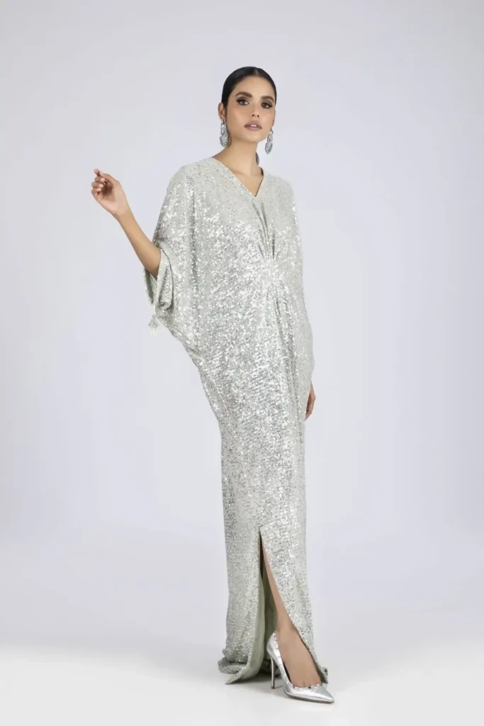 KF-15401-SEAMINT Kaftans By Ayesha Somaya