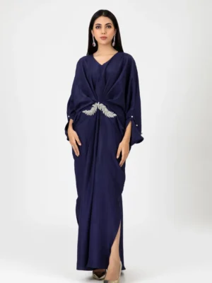 DC# 15161-NAVY-BLUE Kaftans By Ayesha Somaya