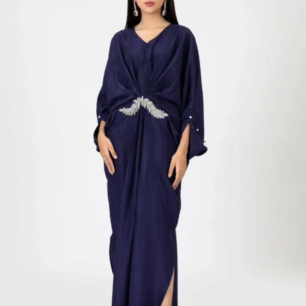 DC# 15161-NAVY-BLUE Kaftans By Ayesha Somaya