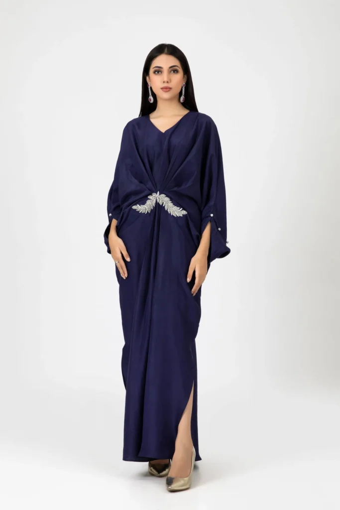 DC# 15161-NAVY-BLUE Kaftans By Ayesha Somaya