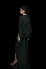 KF-15224-BOTTLE-GREEN Kaftans By Ayesha Somaya