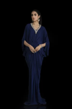KF-15224-NAVY-BLUE Kaftans By Ayesha Somaya