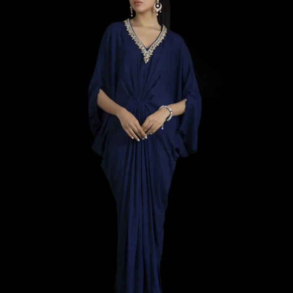 KF-15224-NAVY-BLUE Kaftans By Ayesha Somaya