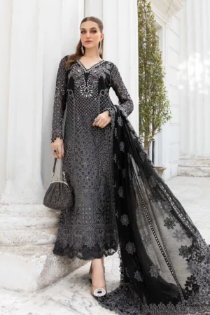 Unstitched Embroidered Chiffon Suit Maria B | MPC-24-101