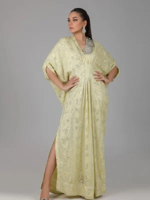 15738-LIME Kaftans By Ayesha Somaya