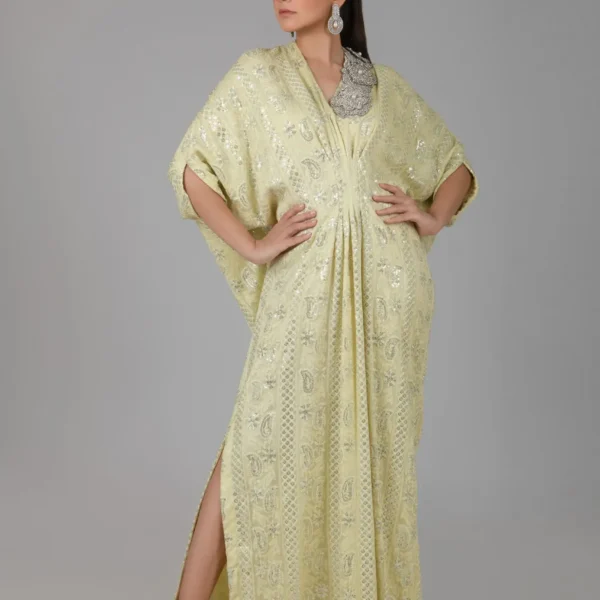 15738-LIME Kaftans By Ayesha Somaya