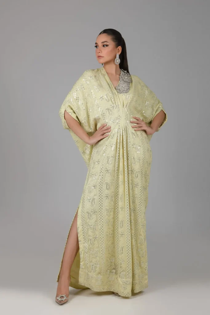 15738-LIME Kaftans By Ayesha Somaya