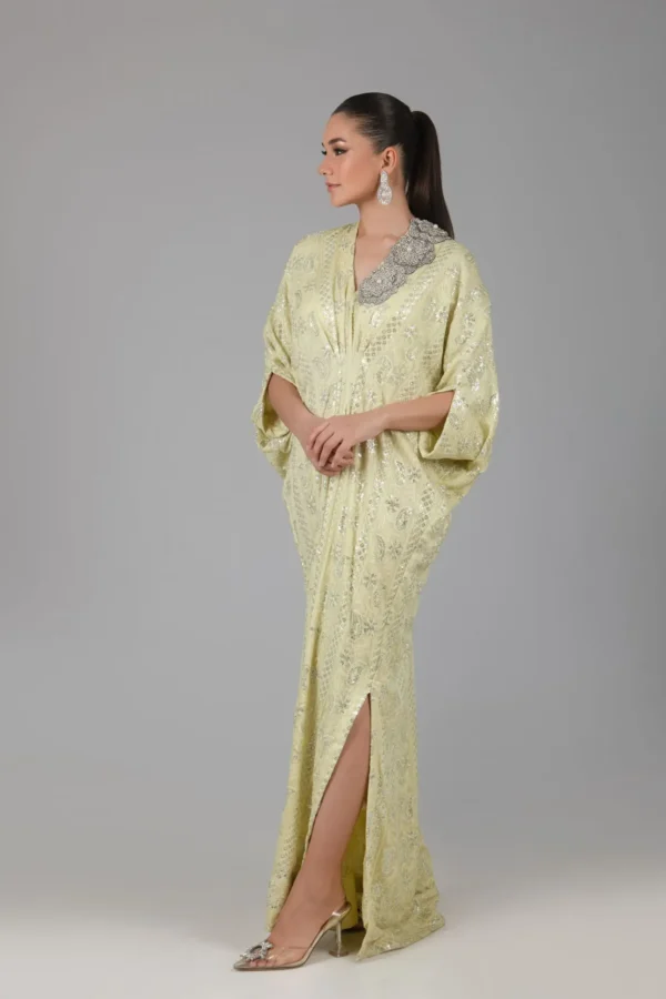 15738-LIME Kaftans By Ayesha Somaya