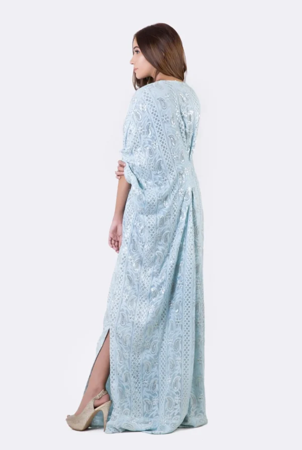 KF# 12813-SKYBLUE Kaftans By Ayesha Somaya