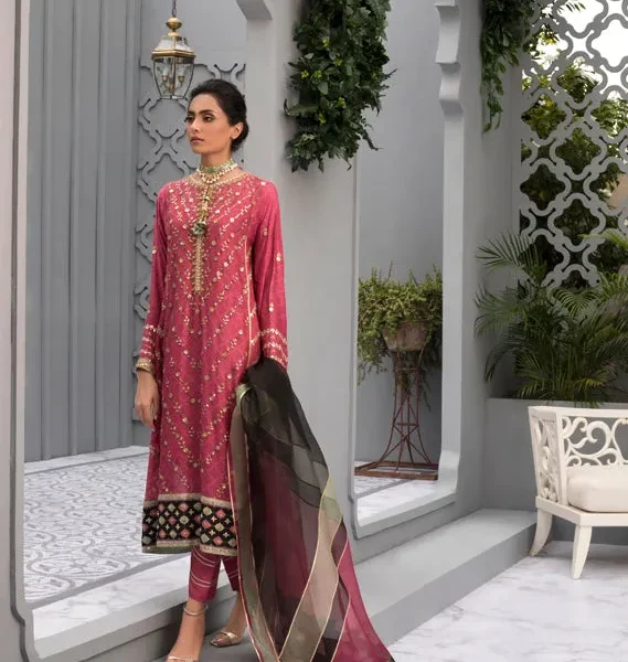 Raspberry Gota Silk Formals By Sania Maskatiya