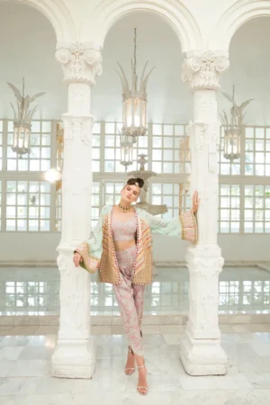 Cotton Net Front Open By Sania Maskatiya