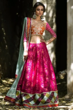 Formals Orange And Hot Pink By Zainab Chottani