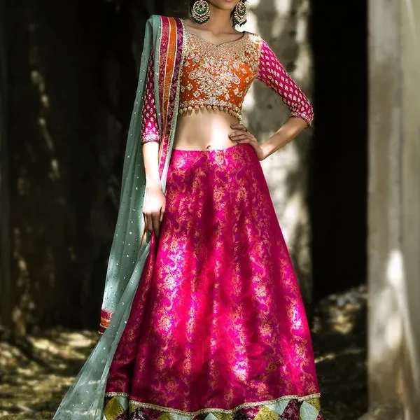 Formals Orange And Hot Pink By Zainab Chottani