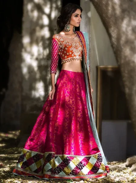 Formals Orange And Hot Pink By Zainab Chottani