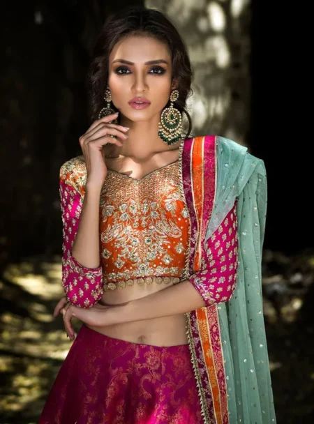 Formals Orange And Hot Pink By Zainab Chottani