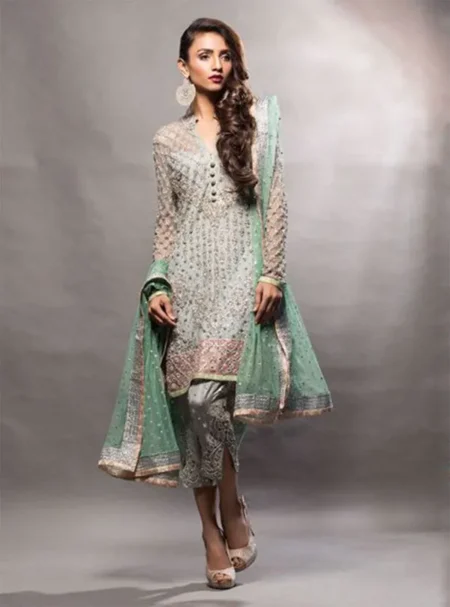 Formals Grey Short Shirt By Zainab Chottani