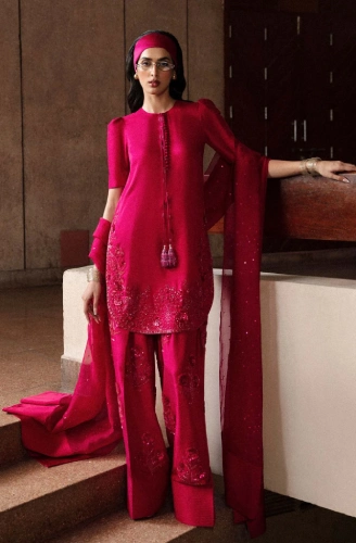 Luxury Pret Cerise By Hussain Rehar