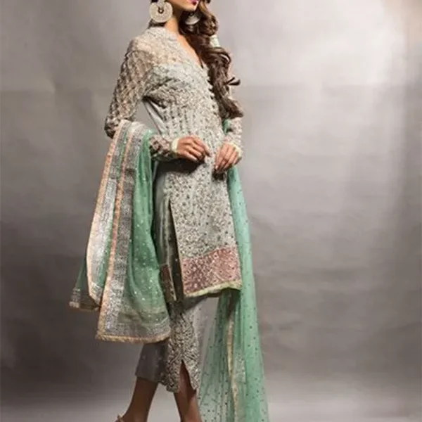 Formals Grey Short Shirt By Zainab Chottani