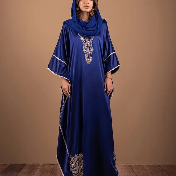 Modest Edit 24 Deep Blue Blossom By Zainab Chottani