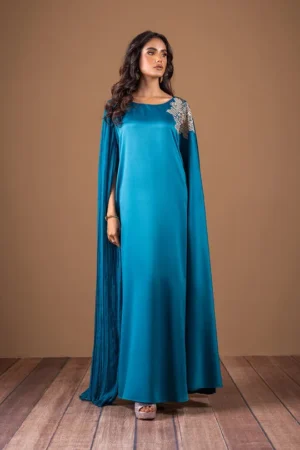 Modest Edit 24 Teal Waves By Zainab Chottani