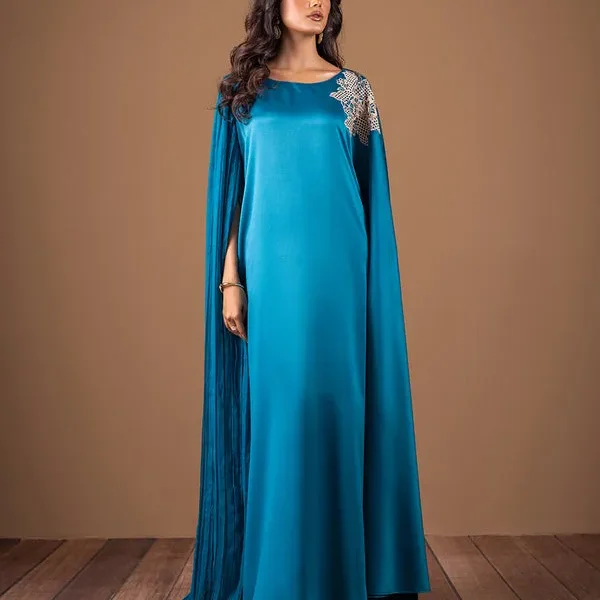 Modest Edit 24 Teal Waves By Zainab Chottani