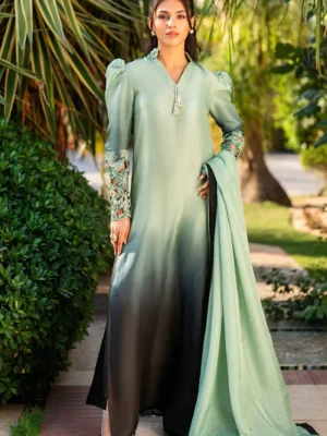 Luxury Pret Sage Green Ombre By Zainab Salman