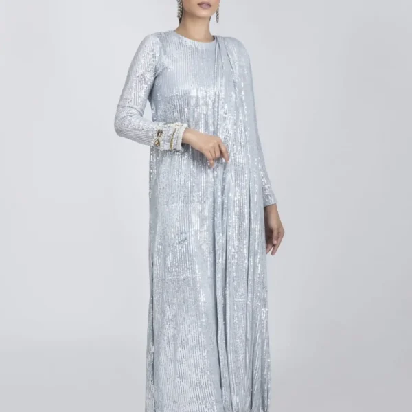 Luxury Pret 30001-Silver By Ayesha Somaya