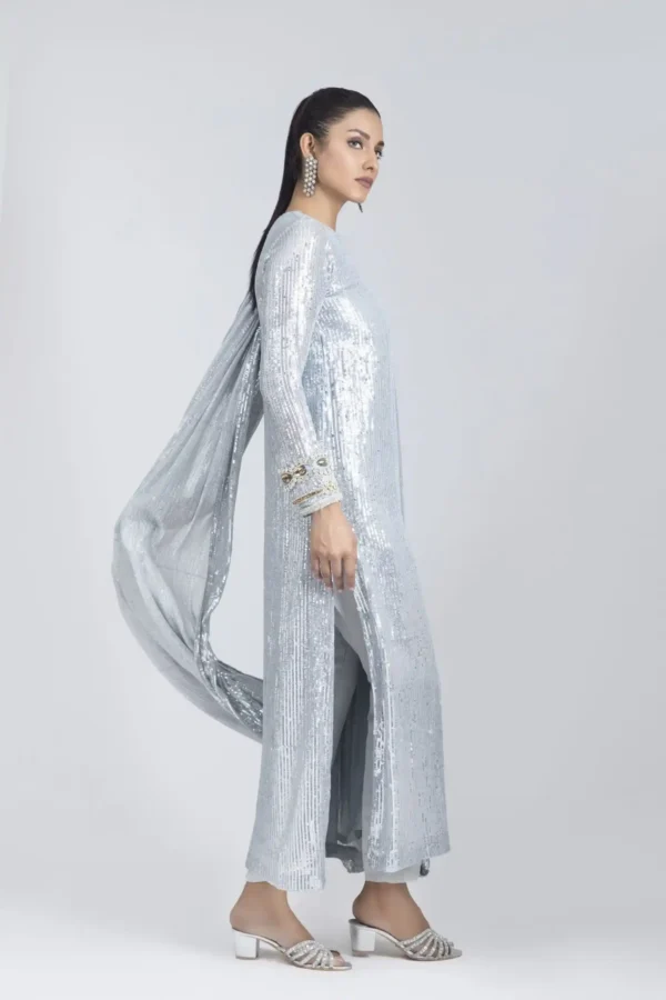 Luxury Pret 30001-Silver By Ayesha Somaya