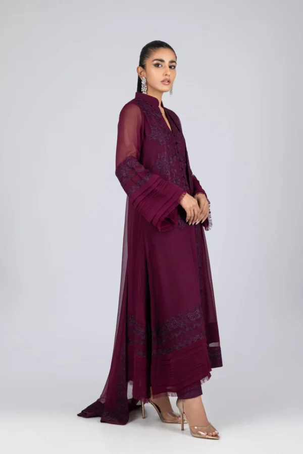 Luxury Pret 16144-Aubergine By Ayesha Somaya