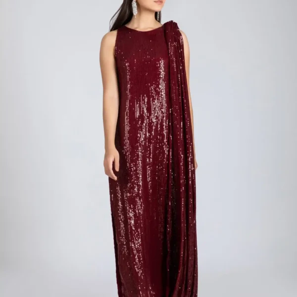 Luxury Pret 30001-DeepMaroon By Ayesha Somaya