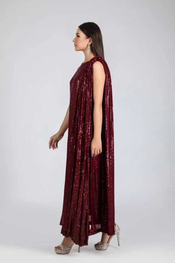 Luxury Pret 30001-DeepMaroon By Ayesha Somaya