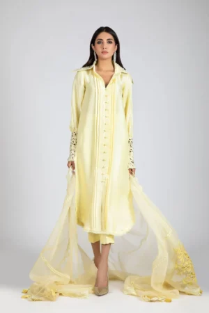 Luxury Pret 30018-LemonYellow By Ayesha Somaya
