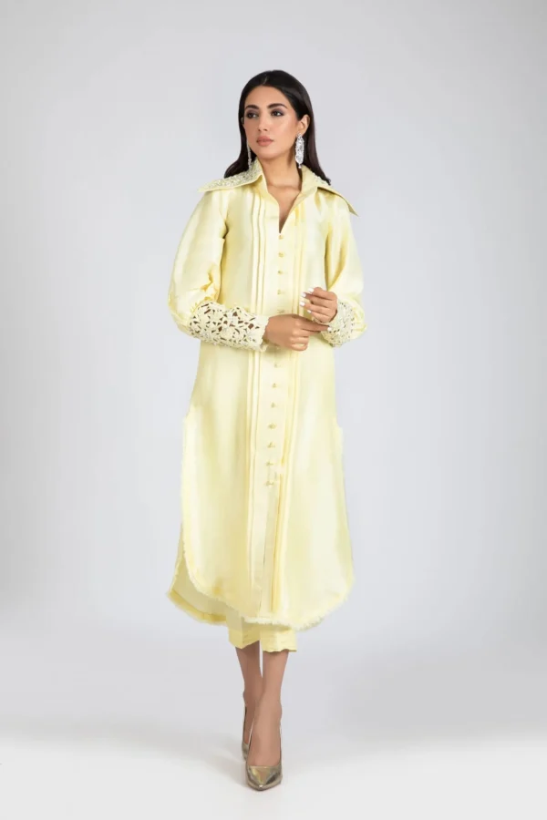 Luxury Pret 30018-LemonYellow By Ayesha Somaya