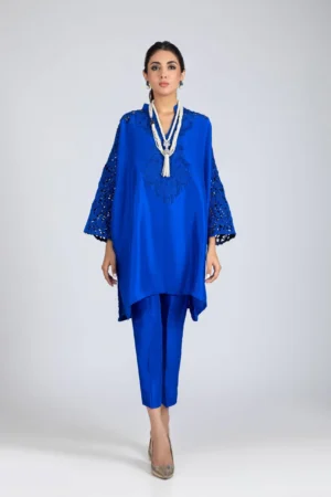 Luxury Pret 30019-ElectricBlue By Ayesha Somaya