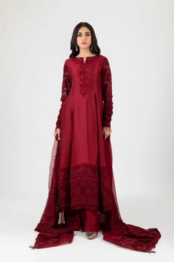 Luxury Pret 15109-Ruby-Red By Ayesha Somaya