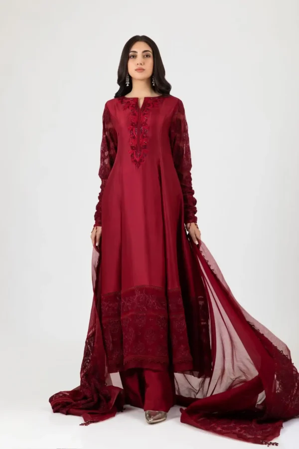 Luxury Pret 15109-Ruby-Red By Ayesha Somaya