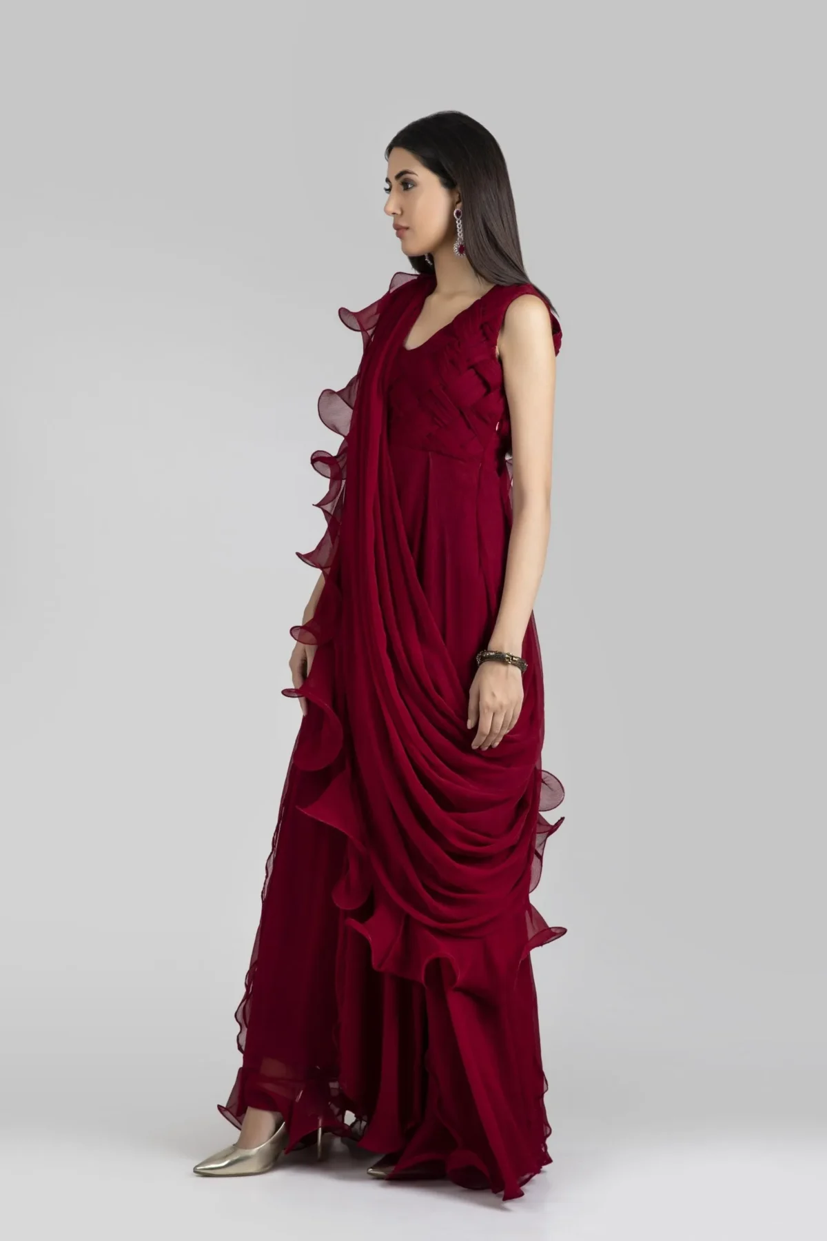 Luxury Pret 30004-Maroon By Ayesha Somaya