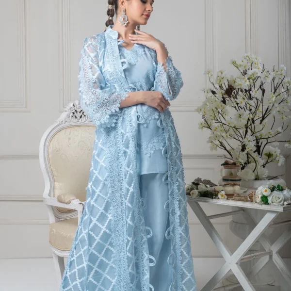 Luxury Pret 15782-DuskyBlue By Ayesha Somaya