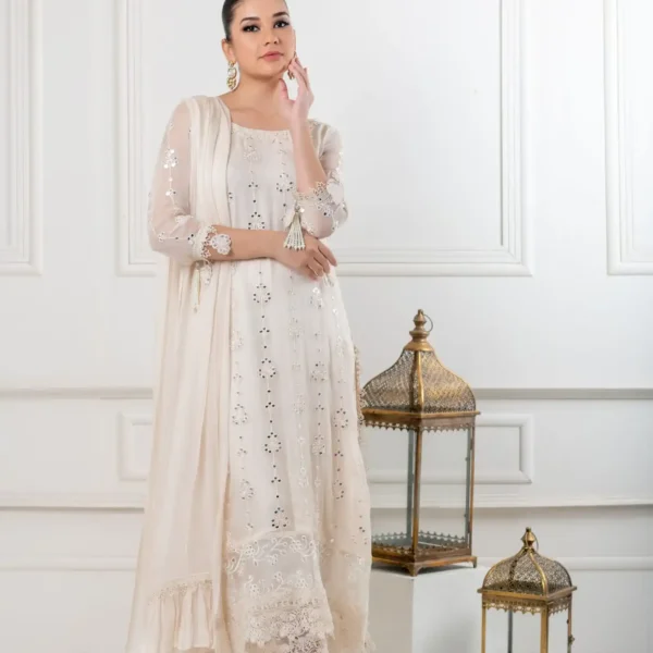 Luxury Pret 15776-Ivory By Ayesha Somaya