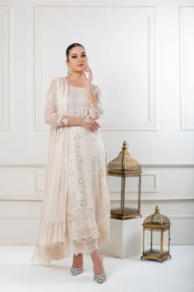 Luxury Pret 15776-Ivory By Ayesha Somaya