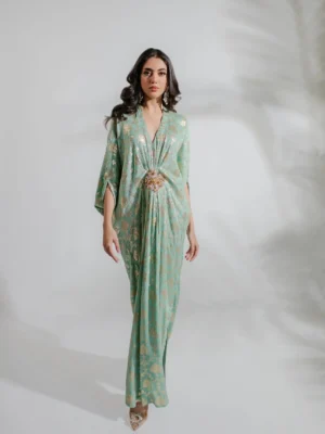 15868-Green Kaftans By Ayesha Somaya